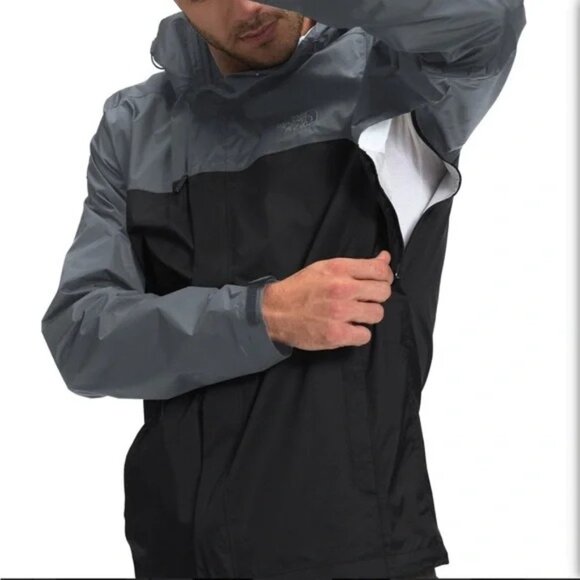 NWOT The North Face Men's Black Gray Venture 2 Hooded Rain Jacket Size XXL 3038 - Picture 4 of 14